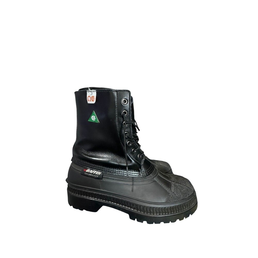 Baffin Men's Whitehorse Safety Toe Insulated Work Boots Size 10 R Black Leather